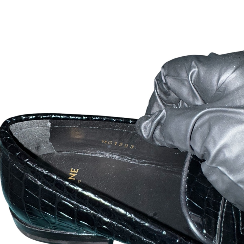 Celine Luco Triomphe Tassel Croc Embossed Leather Loafers Sz EU36/US 6 - Picture 6 of 7